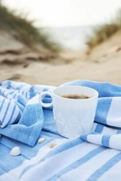 Sagaform Ella Hamam Handtuch 145x250 Cm, Blau -Gartenmöbel Geschäft sagaform ella hamam 145x250 cm 6