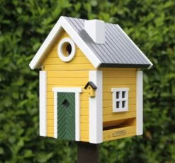 Multiholk Yellow Cottage -Gartenmöbel Geschäft wildlife garden multiholk birdhouse bird feeder 9